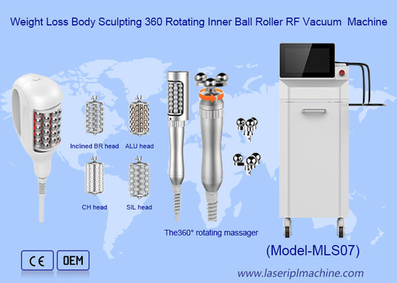 Rotação de 360 graus 7 cabeças 2 em 1 Massagem Corpo Contouring Ball Interior Roller RF máquina de terapia