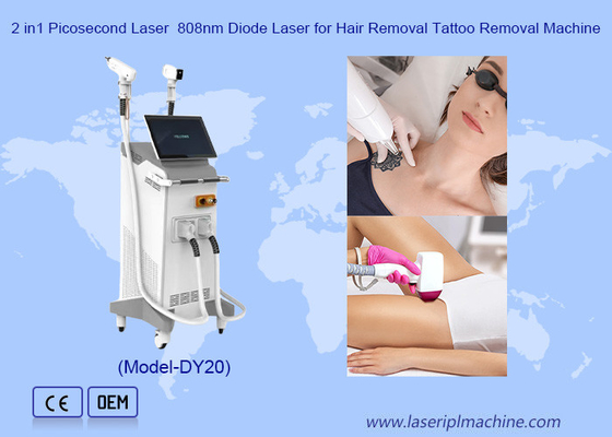 Laser de remoção de pelos e remoção de tatuagens 2 em 1 Multifuncional Pico Segundo Nd Yag Laser