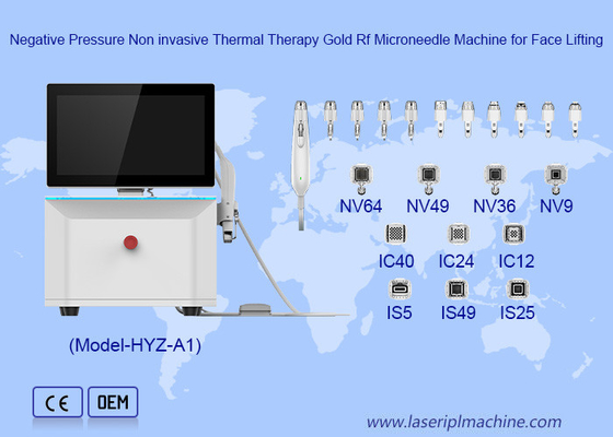 Dual freqüência Agulha isolada para Anti-envelhecimento Face Lifting Gold RF Microneedle Machine