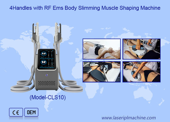 Não invasivo 4 alças Hi Emt Body Slimming Fat Burner Rf Ems Máquina de escultura muscular