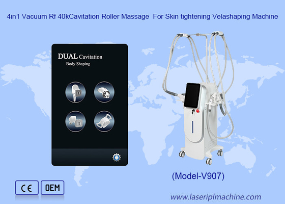 4in1 Vacuum Rf 40kCavitation Massage Roller para a pele apertando Velashaping Machine