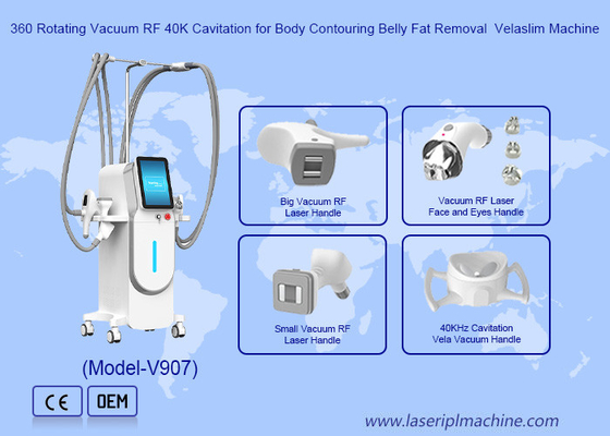 360 Vacuo Rotativo RF 40K Cavitação para Corpo Conformando Máquina de Remoção de Gordura da Barriga Velaslim