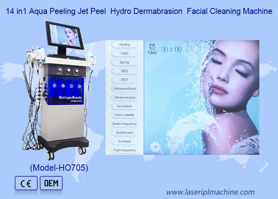 Máquina de Limpeza Facial Ultrassônica RF Bio 14 em 1 com Hidrodermabrasão
