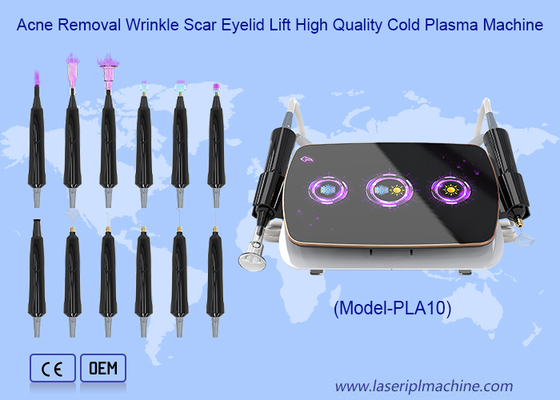 Remoção de rugas, cicatrizes e manchas de acne com plasma frio, jato de plasma e rejuvenescimento da pele