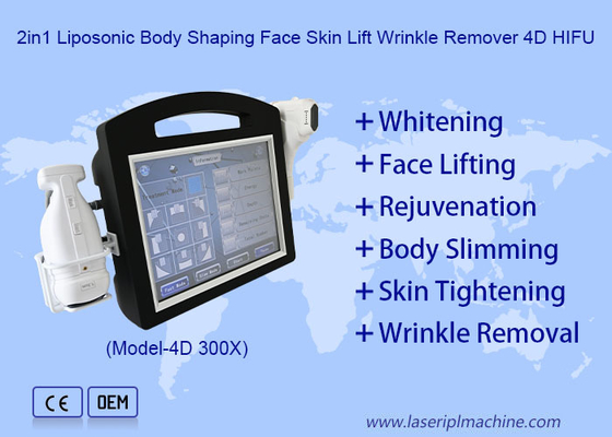 Máquina 4D HIFU para Modelagem Corporal Liposônica e Remoção de Rugas e Lifting Facial
