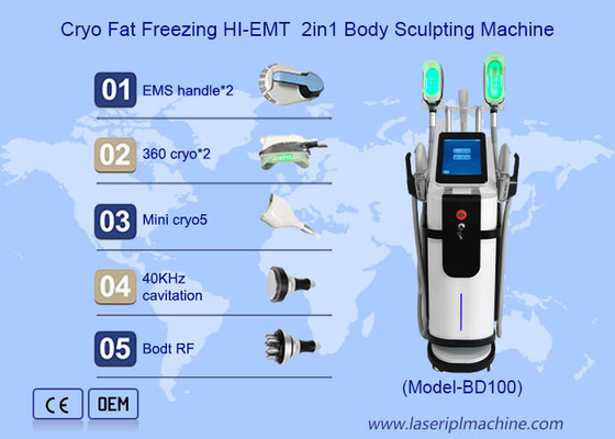 o músculo eletromagnético da máquina do emagrecimento de 40k Cryolipolysis ganha o ganho congelado