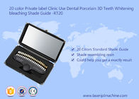 Os dentes dentais da porcelana 3d da clínica protegem o guia para os dentes amarelos genéticos