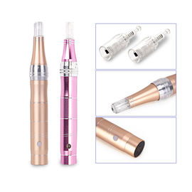 3 Color Derma Pen Máquina elétrica de carregamento de cinco estágios Micro Agulha Instrumento de beleza