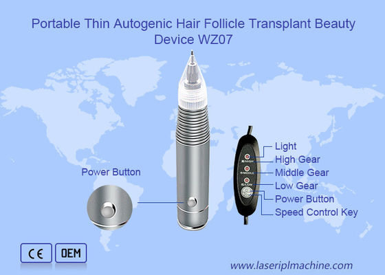 Dispositivo portátil de transplante de folículo capilar autogênico fino