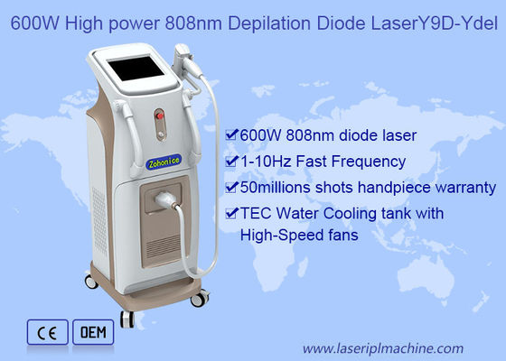 máquina da remoção do cabelo do laser do diodo 600w com as barras de Alemanha do poder superior