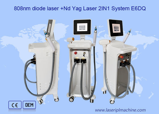 2 em 1 diodo laser de 808 nm mais pico Q comutado Nd Yag máquina de laser