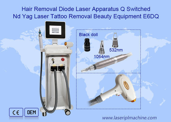 Máquina de remoção de cabelo a laser Nd Yag vertical Máquina de remoção de tatuagens de todas as cores
