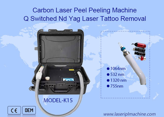 532nm 1064nm 1320nm Q Switch Nd Yag Mini Máquina de remoção de tatuagem a laser de safira e rubi