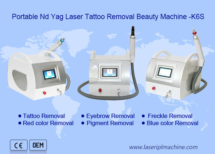 Mini Máquina de remoção de tatuagens portátil Nd Yag Q Switched Laser para salão de beleza