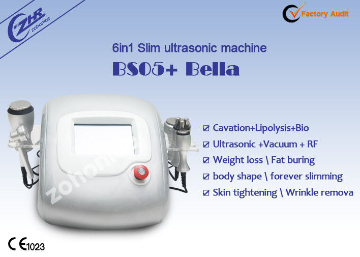 6 em 1 máquina ultrassônica do emagrecimento do rejuvenescimento da pele de cavitation+Bipolar RF+Tripolar RF+Photon