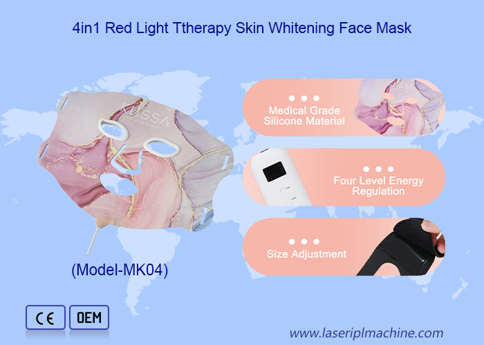 630nm/880nm/590nm/470nm Led Face Mask Light Therapy para modo de luz vermelha/amarelo/azul/infrarroja
