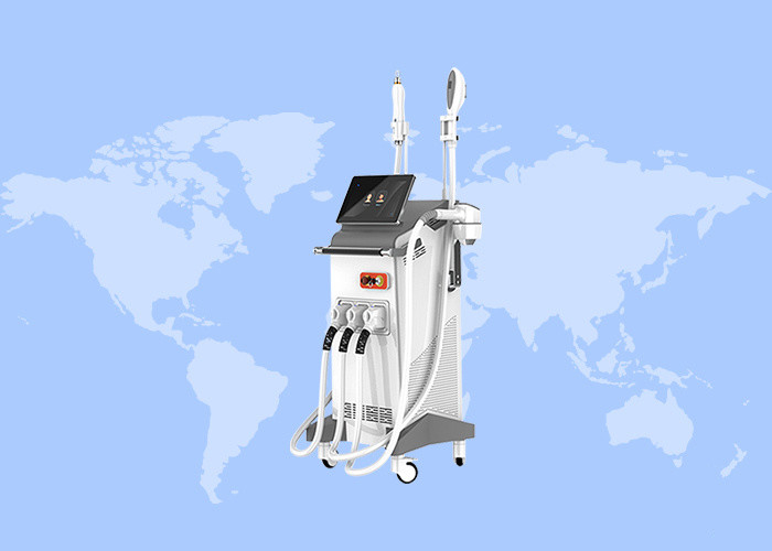 Máquina de laser IPL vertical multifuncional 808nm ND YAG para remoção de pêlos e cuidados com a pele