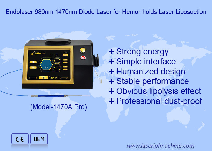 Cirurgia Laser para remoção de celulite 1470nm 980nm Máquina de lipoaspiração a laser de diodo de fibra óptica
