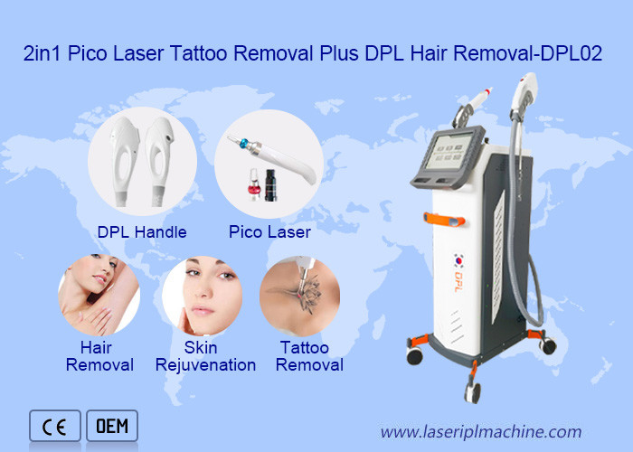 2 em 1 remoção Pico Laser Tattoo Removal Beauty do cabelo da máquina de Dpl