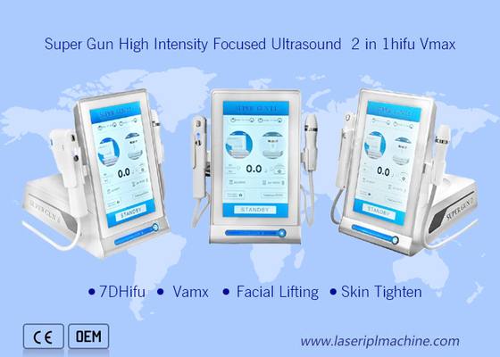 A alta intensidade super da máquina da arma 7d Hifu focalizou o levantamento da pele do ultrassom