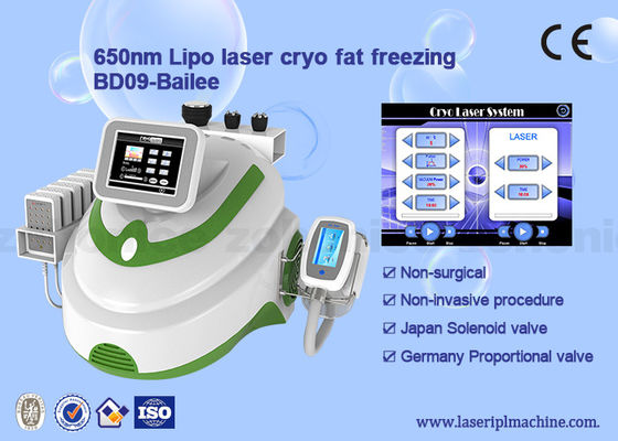 Bom preço Laser de Cryolipolysis + de lipo (8 almofadas do laser) + cavitação + máquina da perda de peso do vácuo do rf on-line