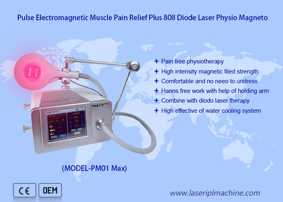 Físico eletromagnético do alívio das dores super do músculo da transdução com o laser de 808 diodos
