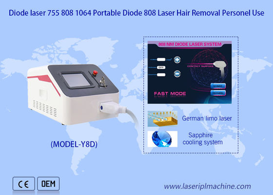 Bom preço Remoção indolor eficaz portátil do cabelo do laser de 808 diodos para o salão de beleza on-line