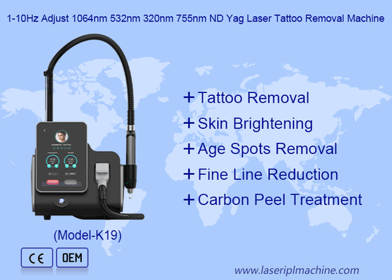 Picosecond 532nm 1064nm 1320nm Remover tatuagem ND Yag Laser Machine