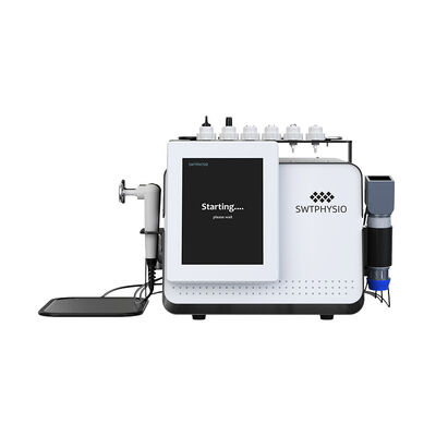 4 alças Terapia ED Melhorar rugas 448KHz CET RET Vazio EMS Fisioterapia Dispositivo de onda de choque