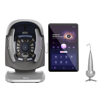 Bom preço 9 Espectro 3D AI Monitor de pele facial Micro detector de umidade Máquina de análise de pele on-line