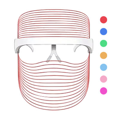Uso doméstico recarregável sem fio 7Color Beauty Light Therapy Mascaras faciais LED
