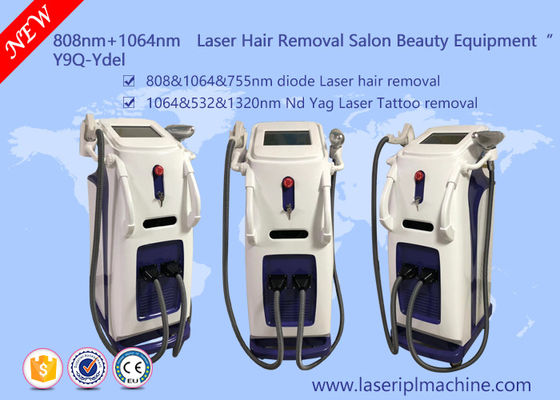 Máquina de remoção de cabelo a laser de diodo de 808nm Q Switch Nd Yag Laser Tattoo Removal