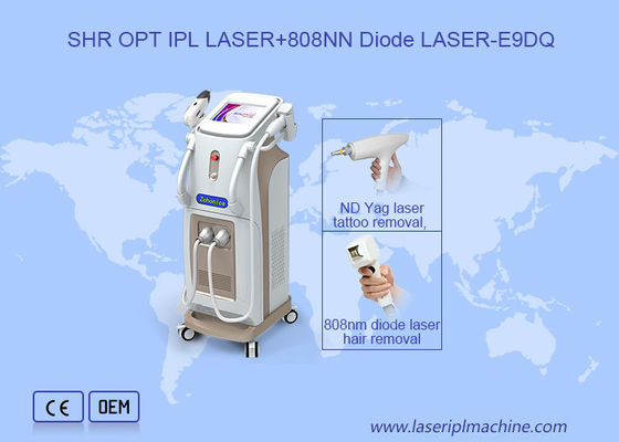 SHR OPT IPL 808nm Nd Yag Diodo Laser de remoção de cabelo máquina de beleza