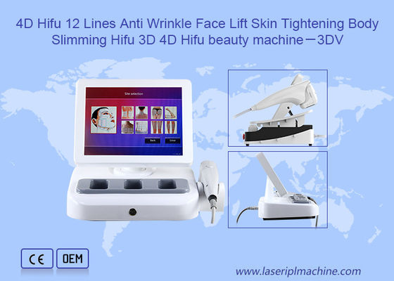 Bom preço linhas anti pele de 4D HIFU 12 da face lift do enrugamento que aperta a máquina do emagrecimento HIFU do corpo on-line