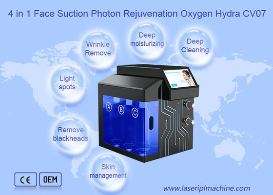 Bom preço 4 em 1 alvejante facial do oxigênio do rejuvenescimento do fotão da sução da cara on-line