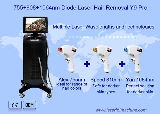 Máquina da remoção do cabelo do laser do diodo do canal 4d 808nm do Mic