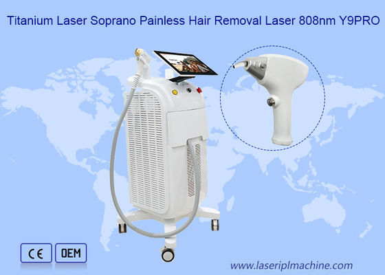 Máquina indolor da remoção de 808 cabelos do laser do titânio de 120J/CM