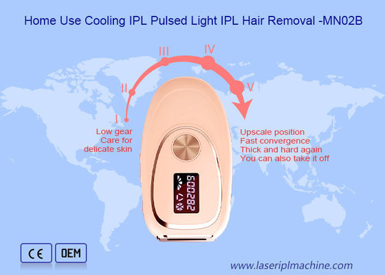 Máquina profissional da remoção do cabelo do GV Ipl da cabeça cambiável do sistema de refrigeração da casa