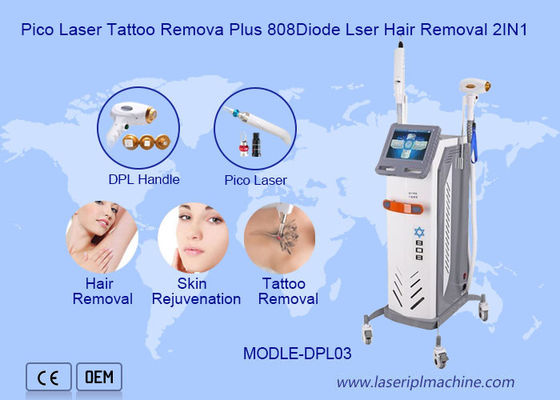 Bom preço Remoção da tatuagem da máquina da remoção do cabelo do laser do diodo In1 de Pico 2 mais 808nm on-line